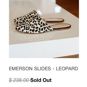 Emerson Fry Cheetah Calf Hair slides
